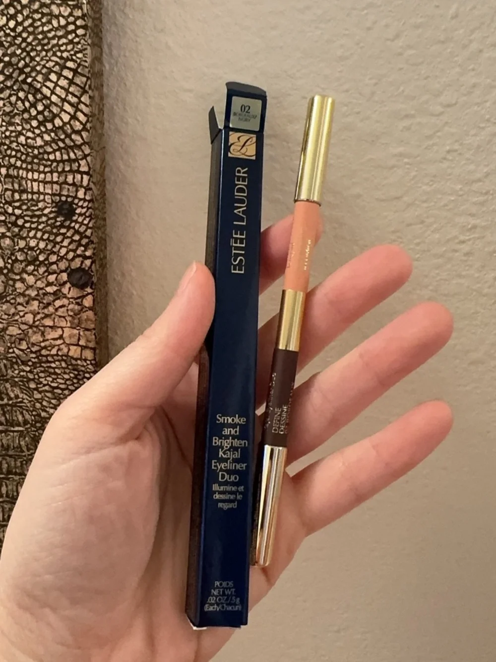 Estée Lauder Smoke & Brighten Kajal Eyeliner Duo 02 BORDEAUX / IVORY, New In Box